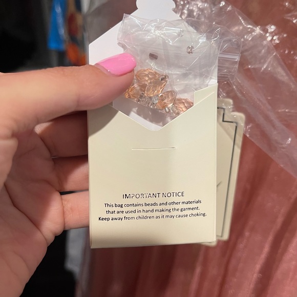 Modessa Couture Peach/Pink Prom Evening Gown  Size 6 Brand New with Tug - Picture 5 of 10